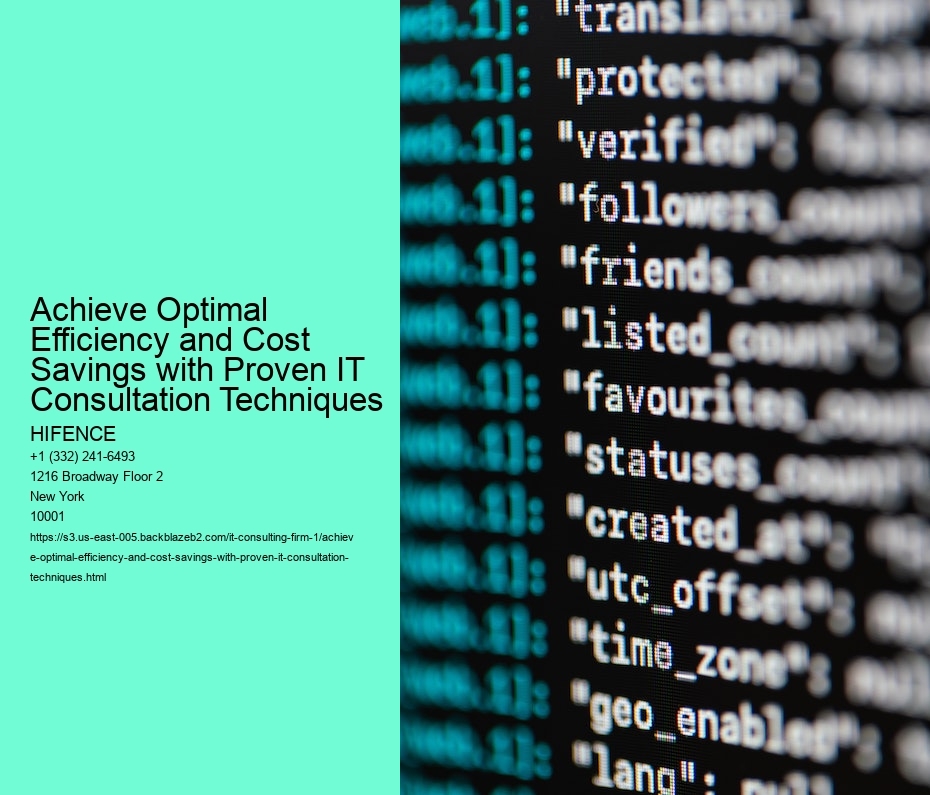 Achieve Optimal Efficiency and Cost Savings with Proven IT Consultation Techniques